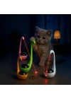 Kuğu Şeklinde Lazerli ve Mama Hazneli Kedi Oyuncağı