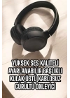 Kulak Üstü Kablosuz Bluetooth Kulaklık Gürültü Önleyici Ayarlanabilir