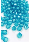 Küp Boncuk İçten Boncuklu Bileklik Çanta Boncuğu 10 mm 50 gr Gök Mavi - BNC449