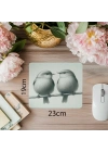 Kuş Severler İçin Sade El Çizimi Mousepad - 19x23 cm 2 mm Dikdörtgen İthal Baskılı Mouse Pad
