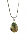 Labradorit Doğal Taşı Zincirli El Yapımı Kolye Uç: 2 cm Zincir: 20 cm Kutulu