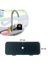 ®  Lavabo İçin Silikon Esnek Mat Musluk Sapı Damlama Tutucu Raf Mutfak Tezgahı Sıçrama Koruma