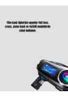 ® LCD Ekranlı Bluetooth Kask Kulaklığı FM Radyo ve SD Kart Girişli