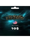 League of Legends 10 USD Gift Card USA