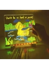 LED Aydınlatmalı Yazı ve Çizim Tahtası - Küçük Boy 20x20 cm