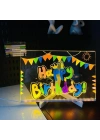 LED Aydınlatmalı Yazı ve Çizim Tahtası - Küçük Boy 20x20 cm