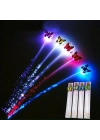 Led Fiber Optik Işıklı Kelebek Saç Klipsi