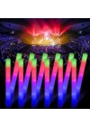 Led Işıklı ( 6 Adet ) 3 Modlu Kauçuk Işıklı Sünger Parti Çubuk Sopa - 46 Cm