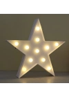 Led Işıklı Beyaz Yıldız Gece Lambası