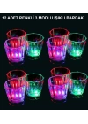 Led Işıklı Eğlence Bardakları - 3 Modlu Renk Değiştiren Bardak 12 Adet
