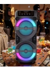LED Işıklı Kablosuz Bluetooth Hoparlör USB TF Kart Destekli
