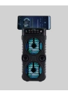 LED Işıklı Kablosuz Bluetooth Hoparlör Yüksek Ses Güçlü Bas Performansı Taşınabilir Şarjlı
