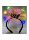 Led Işıklı Love Yazılı Fiyonk Taç