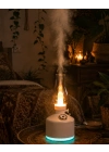 LED Işıklı Vintage Hava Nemlendirici Aromaterapi Difüzörü USB Şarjlı