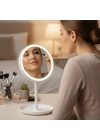 ®  LED Işıklı Yuvarlak Makyaj Aynası – Dokunmatik Ayarlanabilir Işık Tonlu, 360° Döner Masaüstü Profesyonel Makyaj ve Cilt Bakım Aynası