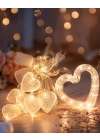 LED Kalp Neon Lamba Dekoratif Romantik Gece ve Ortam Işığı