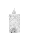 Led Mum Şeffaf Kristal Led Mum Pilli Alevsiz Çay Mumu Düğün Doğum Günü Ortam Işığı Mini