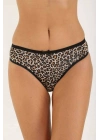 Leopar Desenli Likralı Yumuşak Dokulu Kadın Slip Külot