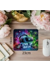 Level Up Your Life Yazılı Enerjik Mousepad - 19x23 cm 2 mm Dikdörtgen İthal Baskılı Mouse Pad