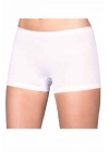 Likralı Süprem Bayan Boxer Short Beyaz 2100B