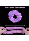 Lila Mor Renk Led Işıklı Lastikli Saç Tokası - 3 Modlu Festival & Parti Saç Tokası
