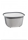 Linea Kare Çizgi Desenli Kase 4 Lt Royaleks-BNM-3712