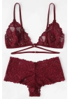 Kadın Bordo Özel Şık Sütyen Külot Takımı