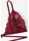 Kadın Bordo Özel Şık Sütyen Külot Takımı