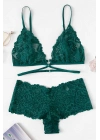Kadın Yeşil Özel Şık Sütyen Külot Takımı
