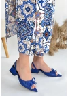 Lotta Mavi Cilt Topuklu Ayakkabı