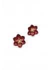 Lotus Çiçek Küpe - Kırmızı