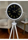 Lüks Beyaz Tripod Ayaklı Saat