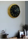 ® Luxury Gold 40 Cm Metal Duvar Saati