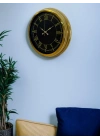 ® Luxury Gold 40 Cm Metal Duvar Saati