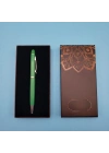 Mandala Desenli Kutulu Yeşil Touchpen Tükenmez Kalem