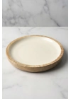 Mango Agacı Pasta Tabağı & Sunum Tabağı 20 Cm Krem