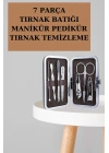 Manikür Pedikür Seti 7 Parça Tırnak Makası Kaş Makası Cımbız Çantalı