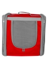 Markapet Çift Cam Kedi Köpek Taşıma Çantası 32x40x42 cm Kırmızı