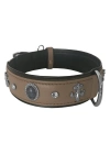 Markapet Deri Doğal Taşlı Köpek Boyun Tasması 28-33 cm X-Small Taba