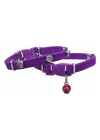 Markapet Kadife Kedi Boyun Tasması Midyeli 20-32 cm Mor