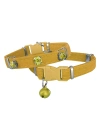 Markapet Kadife Kedi Boyun Tasması Taşlı 20-32 cm Sarı
