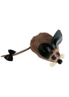 Markapet Kedi Oyuncağı Bıyıklı Peluş Fare 4,5 x 6-15 cm Taba