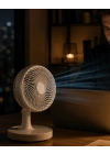 Masaüstü Mini Fan Sessiz Çalışan 2 Hızlı Otomatik Salınımlı Fan