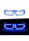 Mavi Led Işıklı Parti Gözlüğü 3 Modlu – Glow & Gece Eğlence Gözlüğü