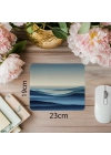 Mavi Tonlarda Soyut Manzara Mouse Pad - 19x23 cm 2 mm Dikdörtgen İthal Baskılı Mouse Pad