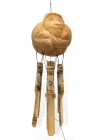 Maymunlu Bambu Rüzgar Çanı