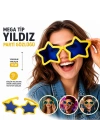 Mega Tip Yıldız Parti Gözlüğü Sarı Renk