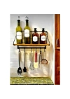 Metal Askılıklı Kahve Köşesi Rafı