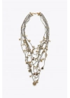 Metal Deniz Temalı Çoklu Kolye - Gümüş