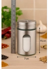 Metal Tuzluk Biberlik Baharatlık 200 ml Gri